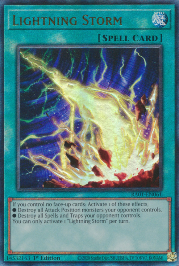 Lightning Storm - RA01-EN061 - Ultimate Rare 1st Edition