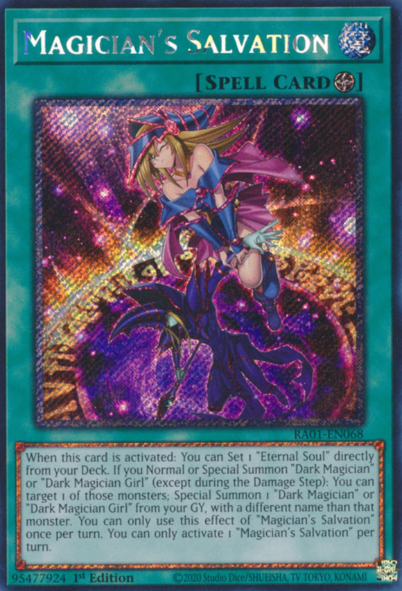 Magician's Salvation - RA01-EN068 - Platinum Secret Rare 1st Edition