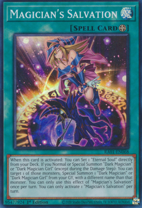 Magician's Salvation - RA01-EN068 - Super Rare 1st Edition