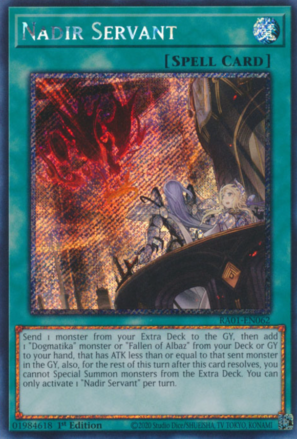 Nadir Servant - RA01-EN062 - Platinum Secret Rare 1st Edition
