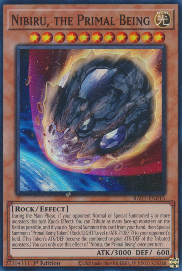Nibiru, the Primal Being - RA01-EN015 - Super Rare 1st Edition