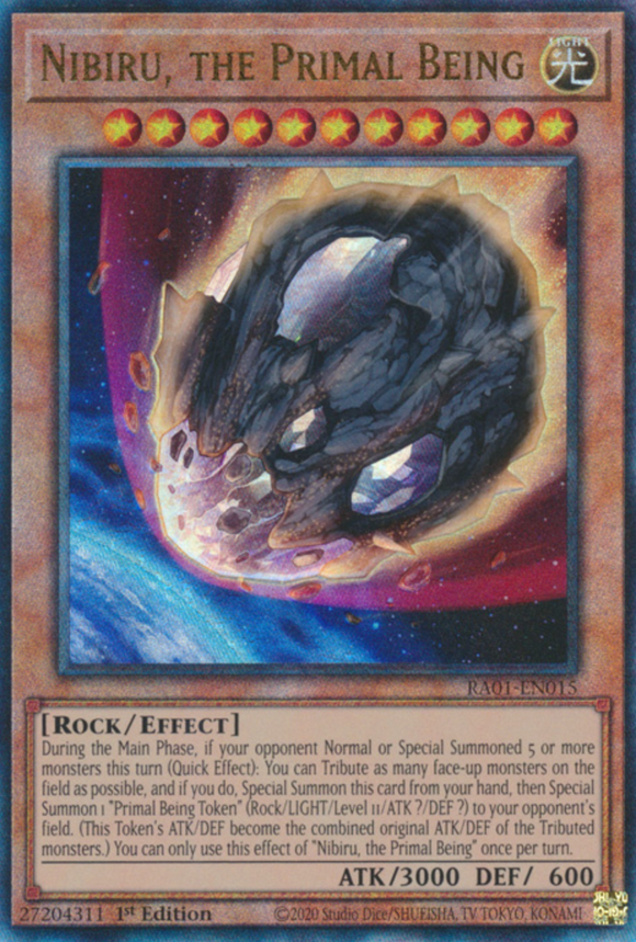 Nibiru, the Primal Being - RA01-EN015 - Ultimate Rare 1st Edition