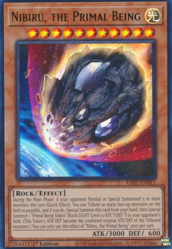 Nibiru, the Primal Being - RA01-EN015 - Ultra Rare 1st Edition