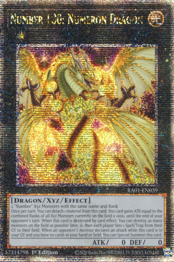 Number 100: Numeron Dragon - RA01-EN039 - Quarter Century Secret Rare 1st Edition