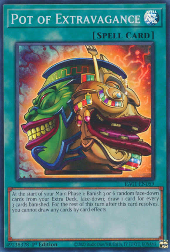 Pot of Extravagance - RA01-EN059 - Super Rare 1st Edition