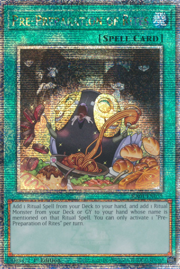 Pre-Preparation of Rites - RA01-EN055 - Quarter Century Secret Rare 1st Edition