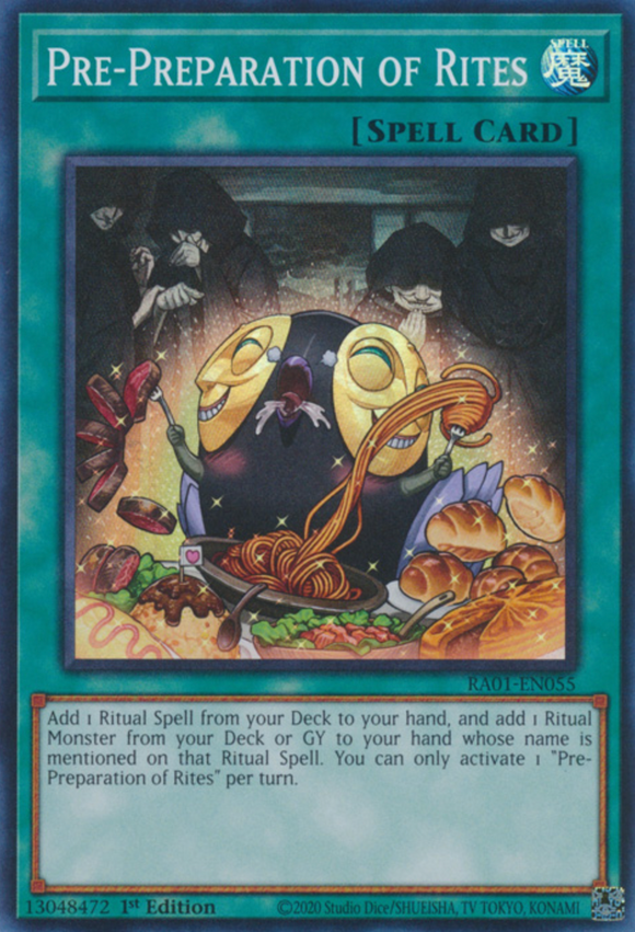 Pre-Preparation of Rites - RA01-EN055 - Super Rare 1st Edition