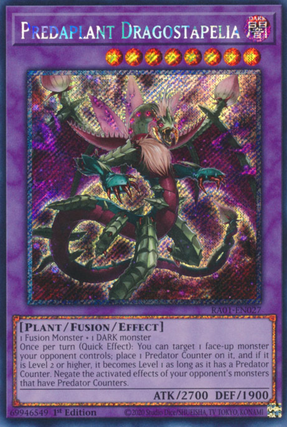 Predaplant Dragostapelia - RA01-EN027 - Platinum Secret Rare 1st Edition