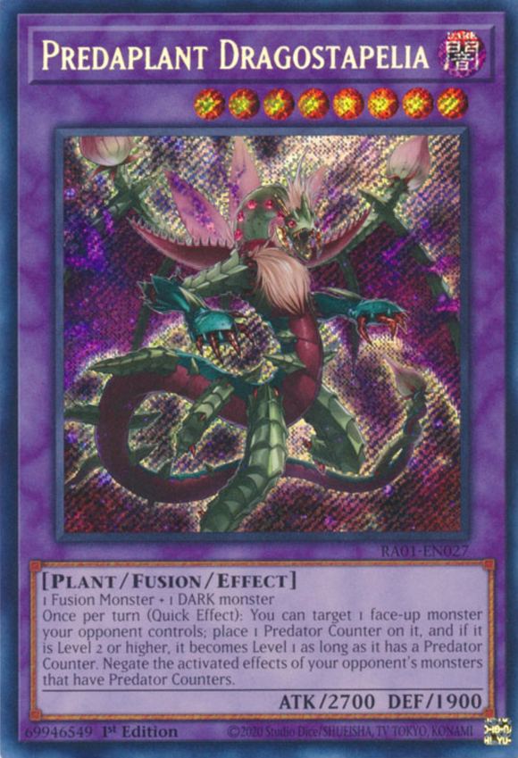 Predaplant Dragostapelia - RA01-EN027 - Secret Rare 1st Edition
