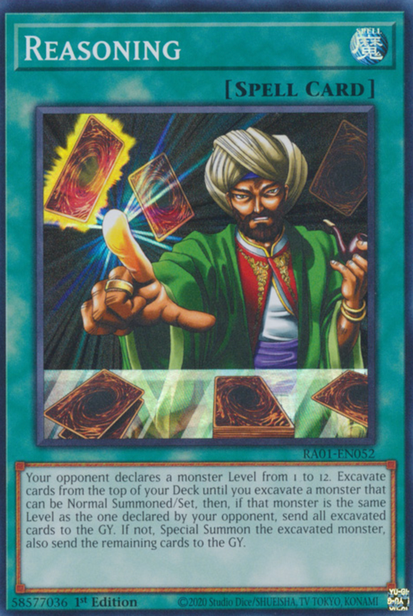 Reasoning - RA01-EN052 - Super Rare 1st Edition