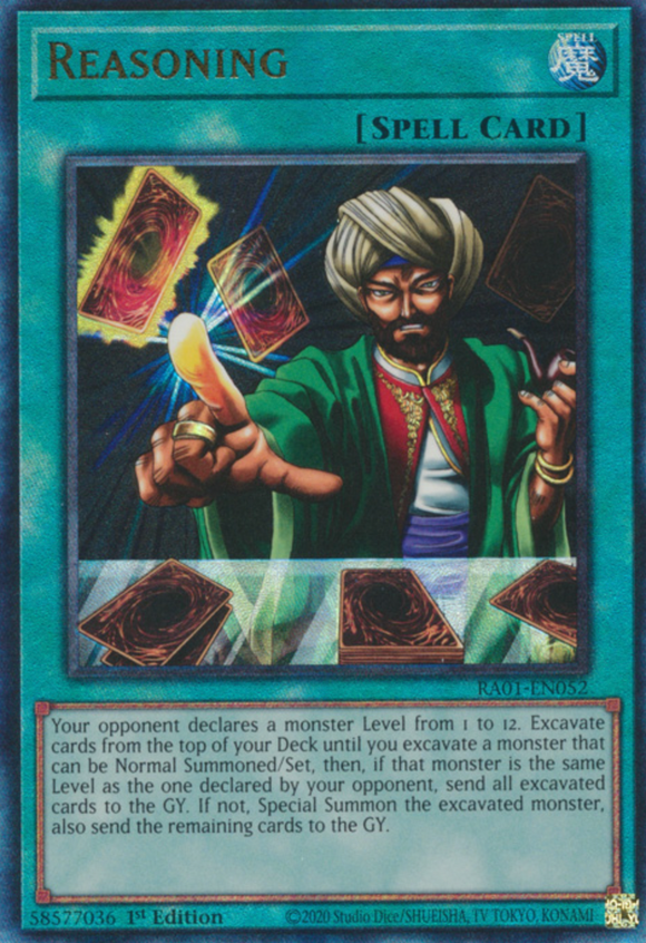 Reasoning - RA01-EN052 - Ultimate Rare 1st Edition