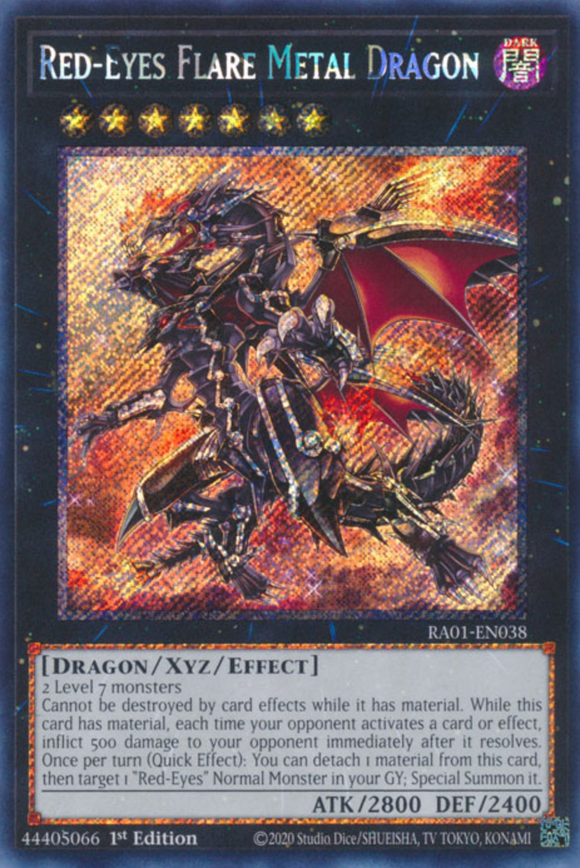 Red-Eyes Flare Metal Dragon - RA01-EN038 - Platinum Secret Rare 1st Edition