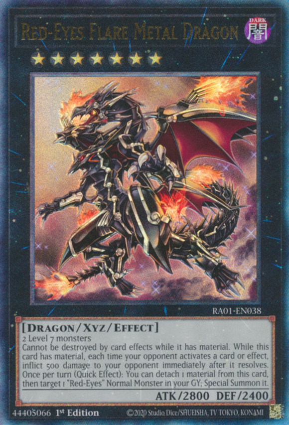 Red-Eyes Flare Metal Dragon - RA01-EN038 - Ultimate Rare 1st Edition