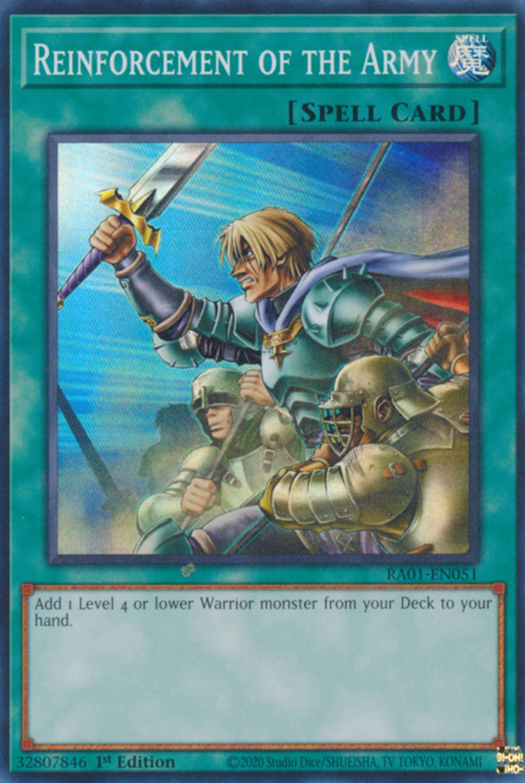 Reinforcement of the Army - RA01-EN051 - Super Rare 1st Edition