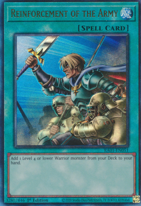 Reinforcement of the Army - RA01-EN051 - Ultimate Rare 1st Edition