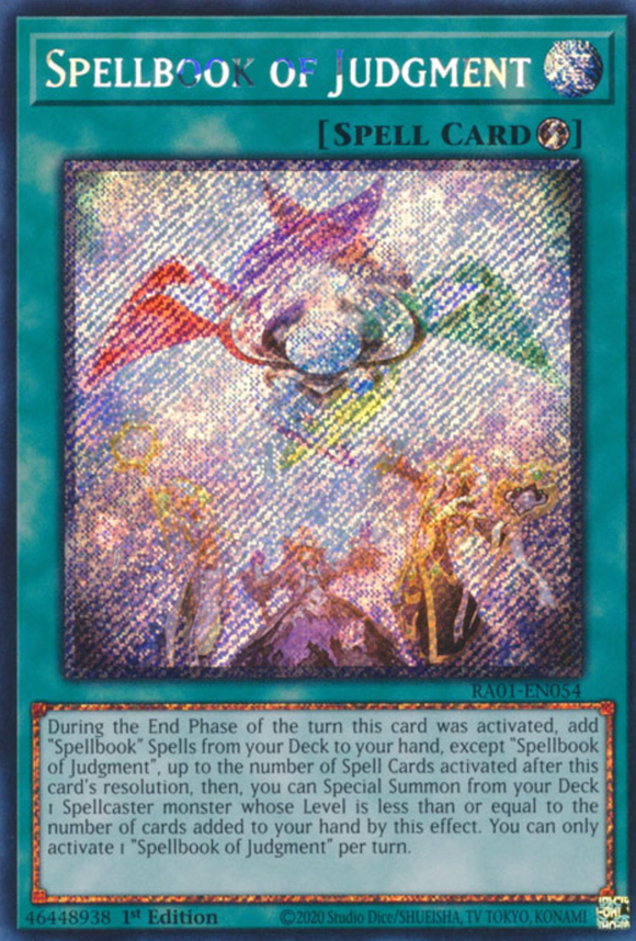 Spellbook of Judgment - RA01-EN054 - Platinum Secret Rare 1st Edition