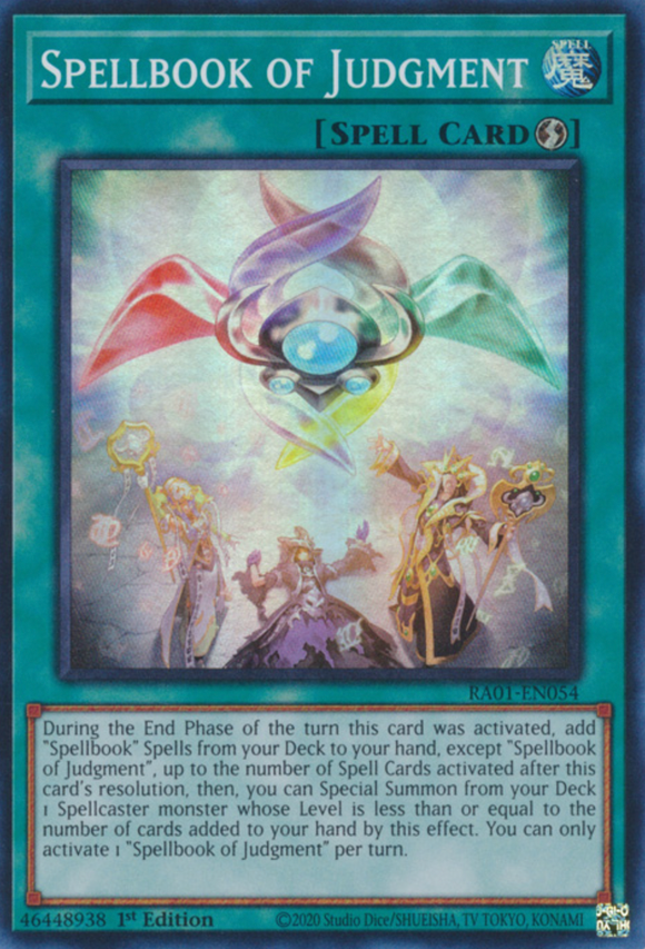 Spellbook of Judgment - RA01-EN054 - Super Rare 1st Edition