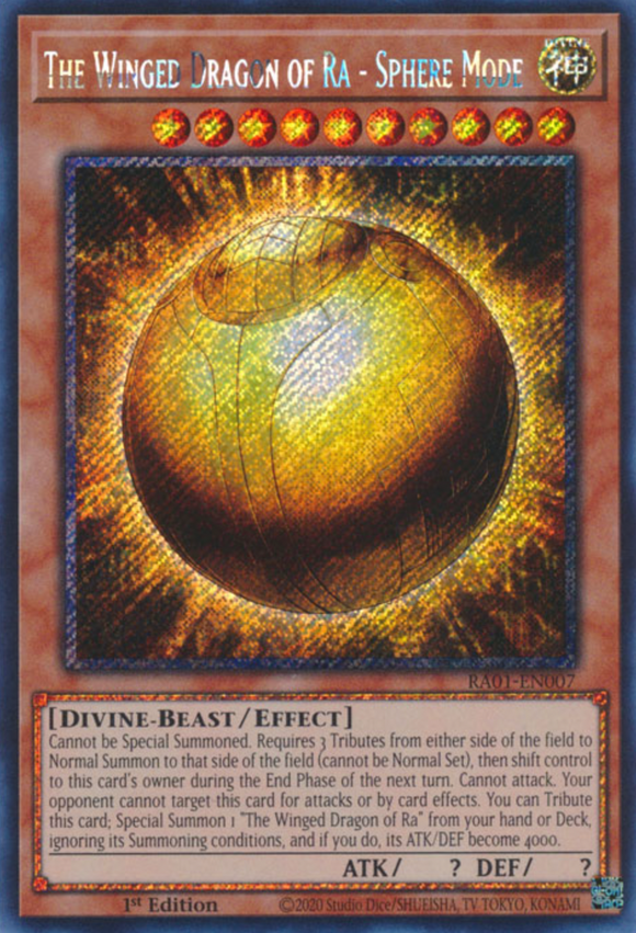 The Winged Dragon of Ra - Sphere Mode - RA01-EN007 - Platinum Secret Rare 1st Edition