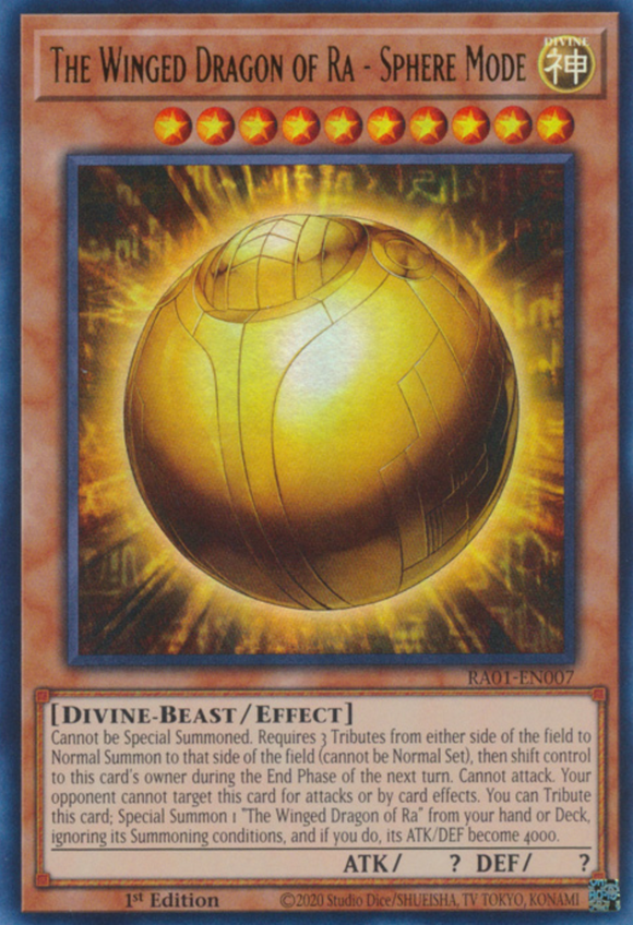 The Winged Dragon of Ra - Sphere Mode - RA01-EN007 - Ultra Rare 1st Edition