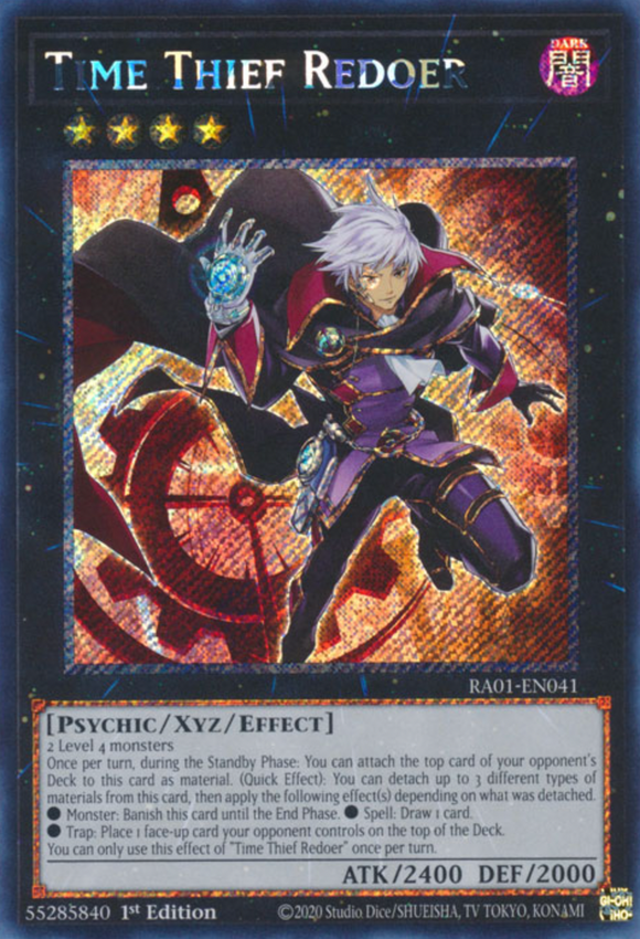 Time Thief Redoer - RA01-EN041 - Platinum Secret Rare 1st Edition