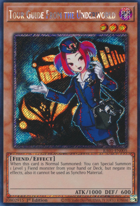 Tour Guide From the Underworld - RA01-EN005 - Platinum Secret Rare 1st Edition