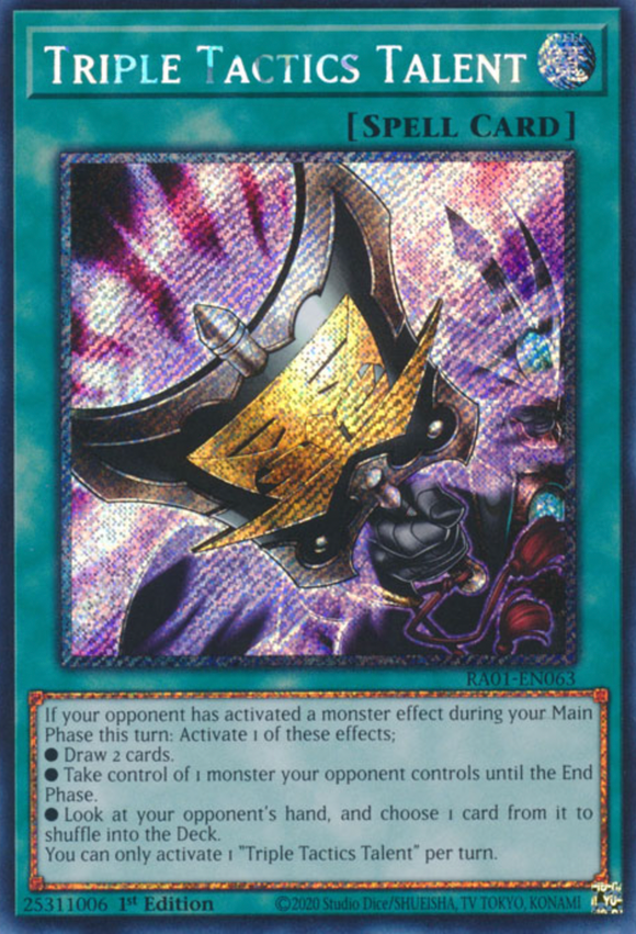 Triple Tactics Talent - RA01-EN063 - Platinum Secret Rare 1st Edition