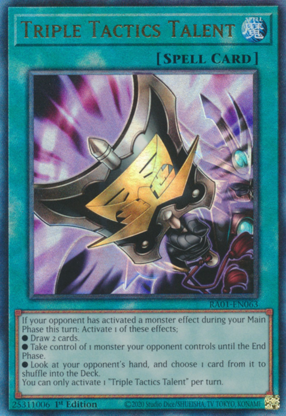 Triple Tactics Talent - RA01-EN063 - Ultimate Rare 1st Edition