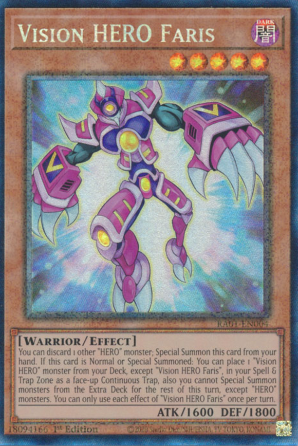Vision HERO Faris - RA01-EN004 - Collector's Rare 1st Edition