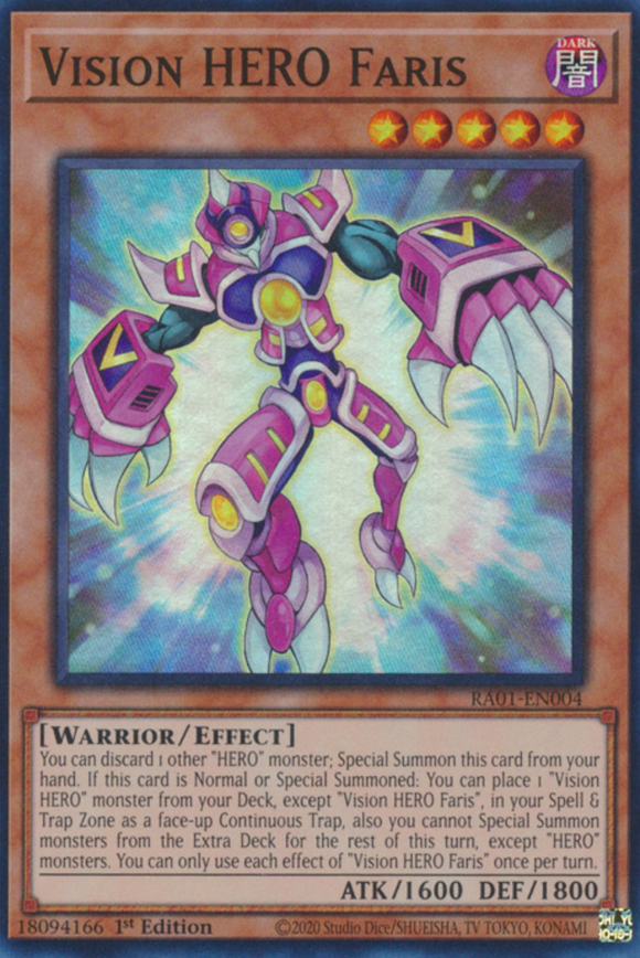 Vision HERO Faris - RA01-EN004 - Super Rare 1st Edition