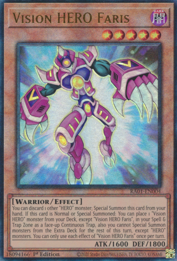 Vision HERO Faris - RA01-EN004 - Ultimate Rare 1st Edition