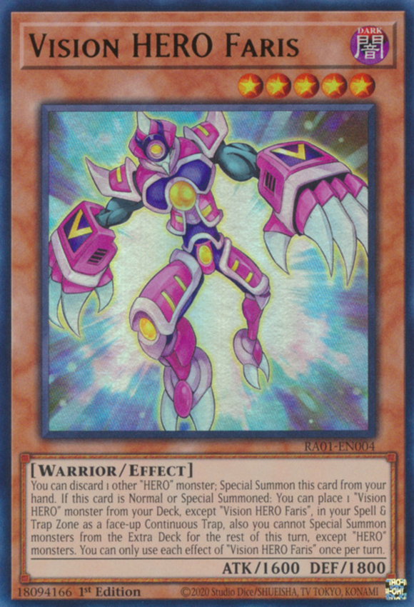 Vision HERO Faris - RA01-EN004 - Ultra Rare 1st Edition