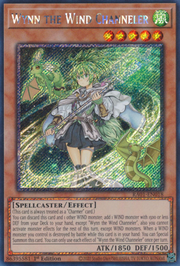 Wynn the Wind Channeler - RA01-EN018 - Platinum Secret Rare 1st Edition
