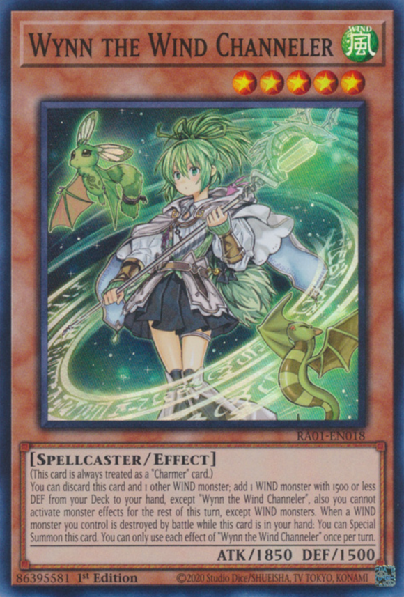 Wynn the Wind Channeler - RA01-EN018 - Super Rare 1st Edition