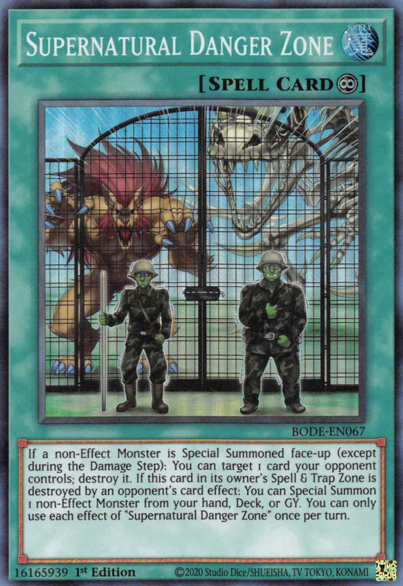 Supernatural Danger Zone - BODE-EN067 - Super Rare 1st Edition