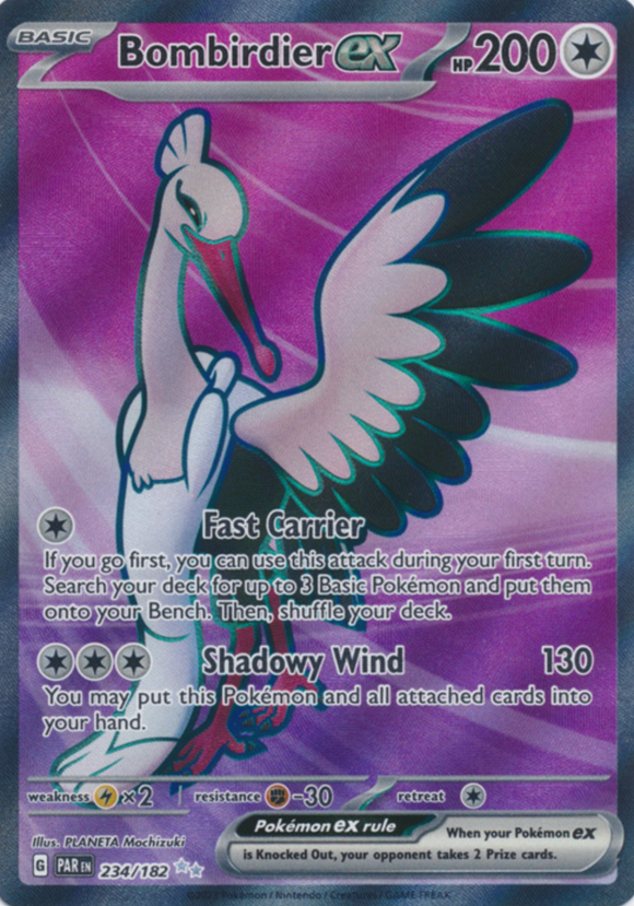 Bombirdier ex - 234/182 - Full Art Secret Rare