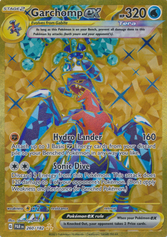 Garchomp ex - 260/182 - Gold Secret Rare