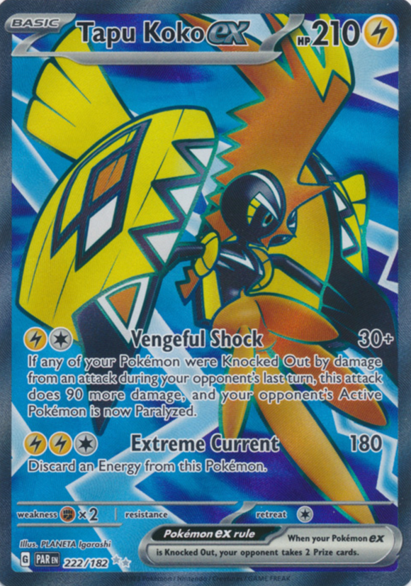 Tapu Koko ex - 222/182 - Full Art Secret Rare