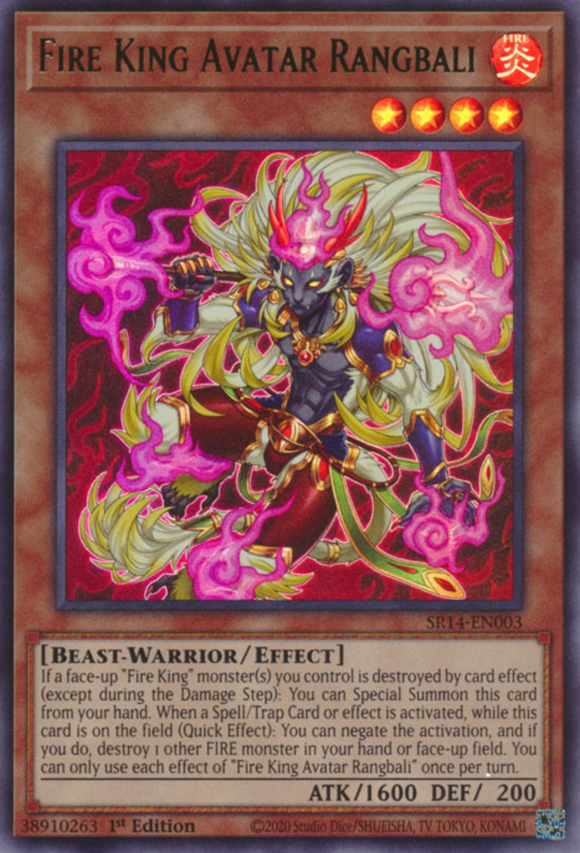 Fire King Avatar Rangbali - SR14-EN003 - Ultra Rare 1st Edition