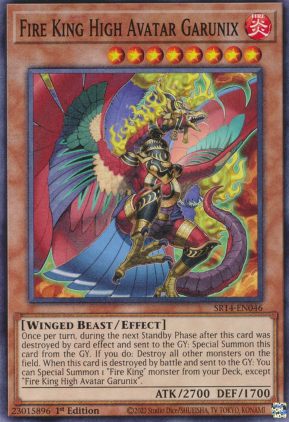 Fire King High Avatar Garunix - SR14-EN046 - Common 1st Edition