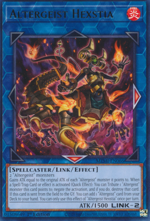Altergeist Hexstia - MZMI-EN066 - Rare 1st Edition