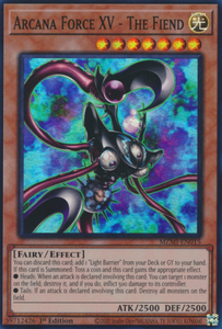 Arcana Force XV - The Fiend - MZMI-EN015 - Super Rare 1st Edition