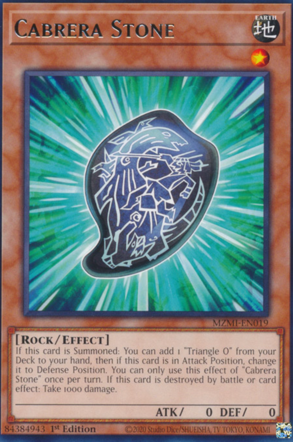 Cabrera Stone - MZMI-EN019 - Rare 1st Edition