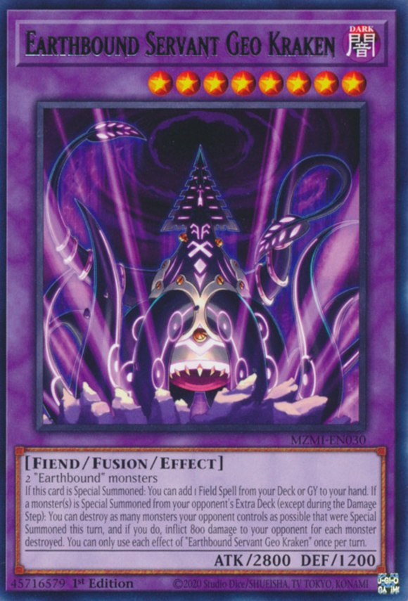 Earthbound Servant Geo Kraken - MZMI-EN030 - Rare 1st Edition