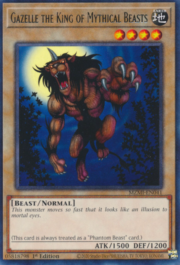 Gazelle the King of Mythical Beasts - MZMI-EN041 - Rare 1st Edition