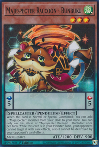 Majespecter Raccoon - Bunbuku - MZMI-EN072 - Super Rare 1st Edition