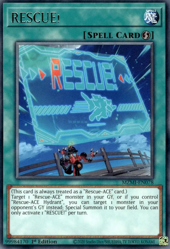 RESCUE! - MZMI-EN078 - Rare 1st Edition