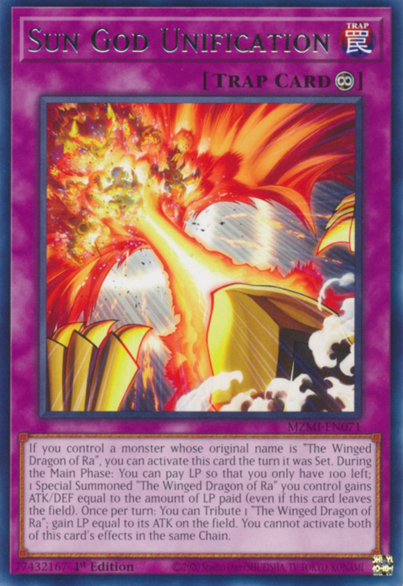 Sun God Unification - MZMI-EN071 - Rare 1st Edition