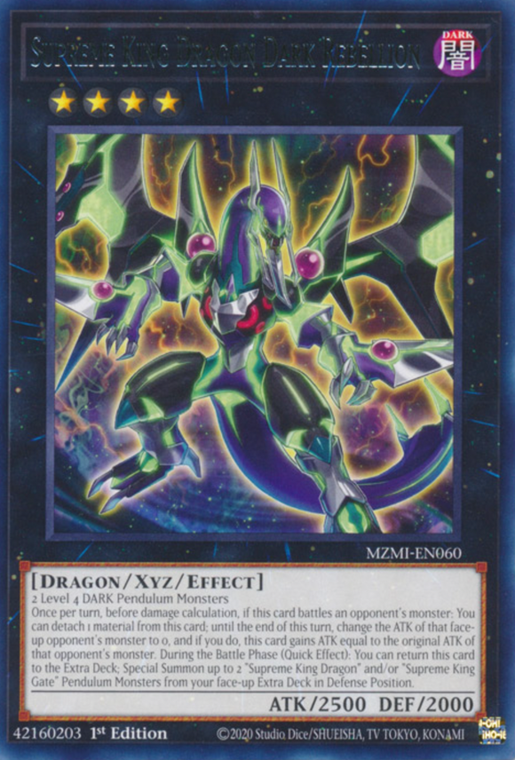 Supreme King Dragon Dark Rebellion - MZMI-EN060 - Rare 1st Edition