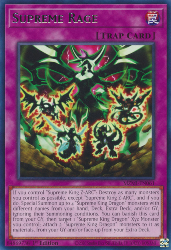 Supreme Rage - MZMI-EN061 - Rare 1st Edition