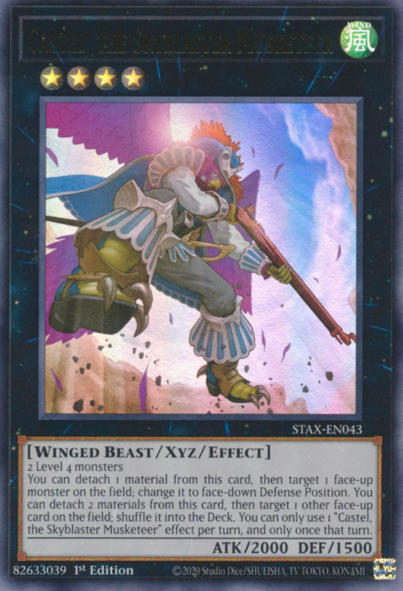 Castel, the Skyblaster Musketeer - STAX-EN043 - Ultra Rare 1st Edition